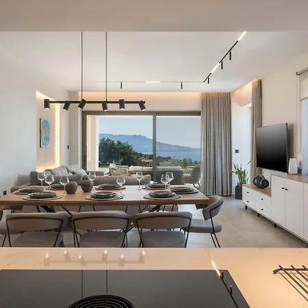 Villa Ekphrasis With Sea View And Jacuzzi Ravdhoukha Exterior photo